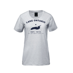 Lake Ontario - Collegiate Ladies Tee, Athletic Grey