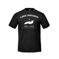 Lake Ontario - Collegiate Adult Tee, Black