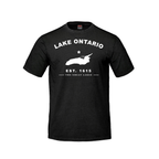 Lake Ontario - Collegiate Adult Tee, Black