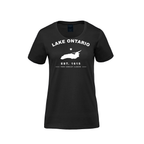 Lake Ontario - Collegiate Ladies Tee, Black