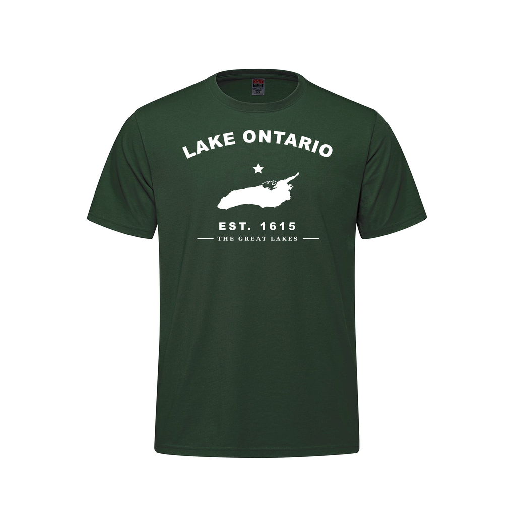 Lake Ontario - Collegiate Youth Tee, Forest Green