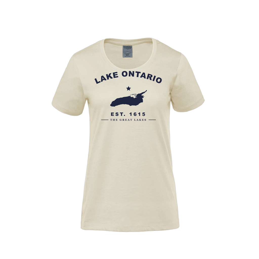 Lake Ontario - Collegiate Ladies Tee, Ivory