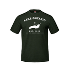 Lake Ontario - Collegiate Adult Tee, Vintage Forest Green