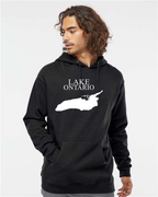 Lake Ontario - Condensed Tall Hoodie, Black