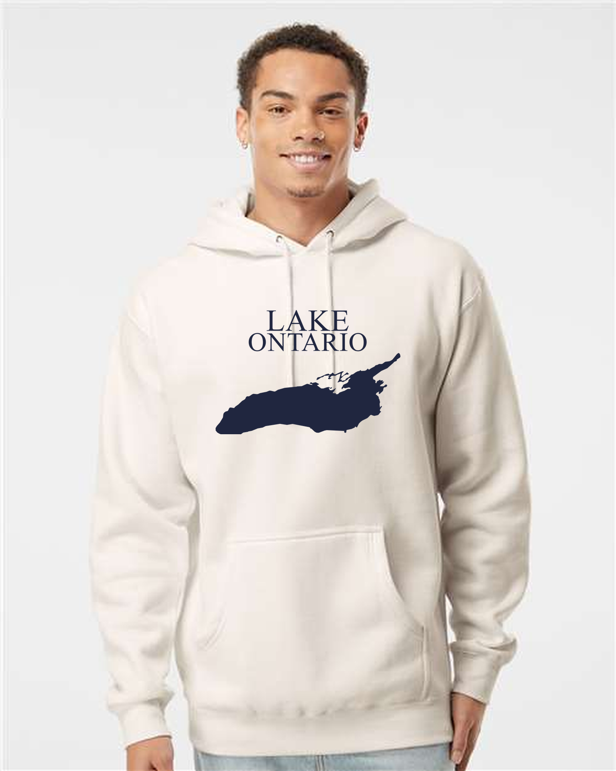 Lake Ontario - Condensed Tall Hoodie, Bone