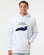 Lake Ontario - Condensed Tall Hoodie, White