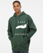 Lake Ontario - Copperplate Sandwich Hoodie, Alpine Green