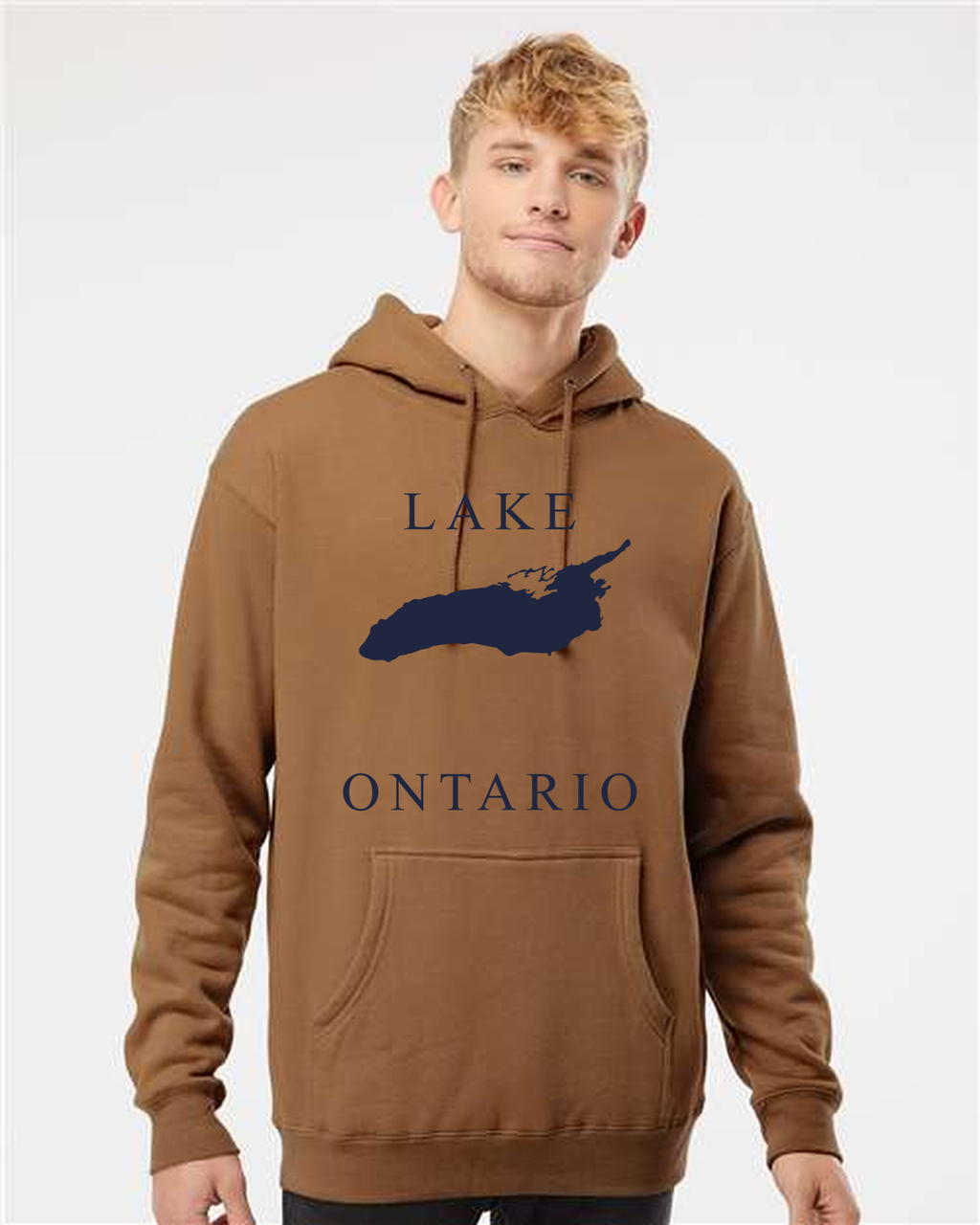 Lake Ontario - Copperplate Sandwich Hoodie, Saddle
