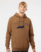 Lake Ontario - Engravers Label Hoodie, Saddle