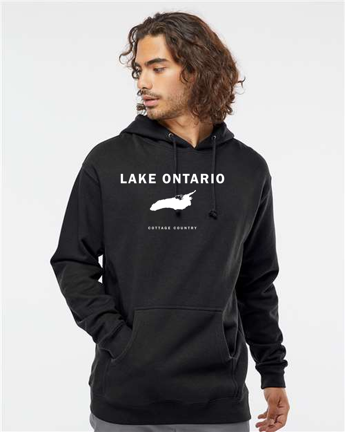 Lake Ontario - Franklin Modern Hoodie, Black