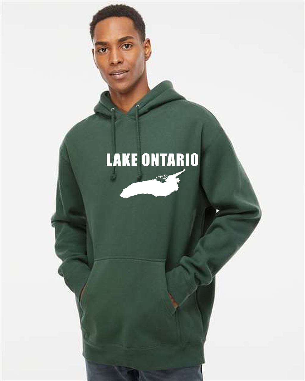 Lake Ontario - Impact Statement Hoodie, Alpine Green