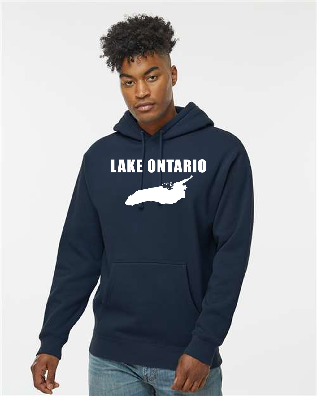 Lake Ontario - Impact Statement Hoodie, Navy