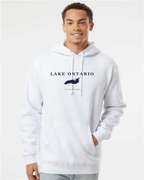 Lake Ontario - Serif Classic Hoodie, White