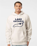 Lake Ontario - Stacked Block Hoodie, Bone