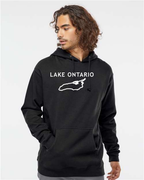 Lake Ontario - Trebuchet Outline Hoodie, Black