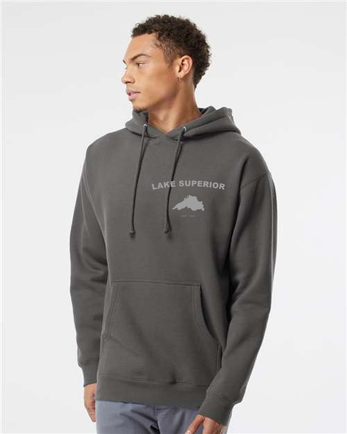 Lake Superior - Arc Classic Hoodie, Charcoal