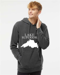 Lake Superior - Condensed Tall Hoodie, Pigment Black