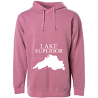 Lake Superior - Condensed Tall Hoodie, Pigment Sage