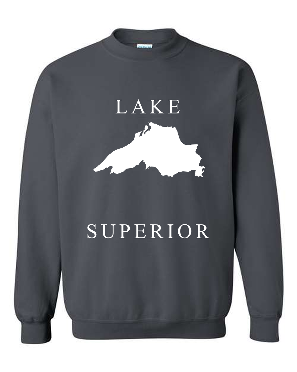Lake Superior - Copperplate Sandwich Hoodie, Charcoal