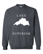 Lake Superior - Copperplate Sandwich Hoodie, Charcoal