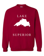Lake Superior - Copperplate Sandwich Hoodie, Cardinal Red