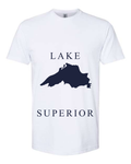 Lake Superior - Copperplate Sandwich T-Shirt, White
