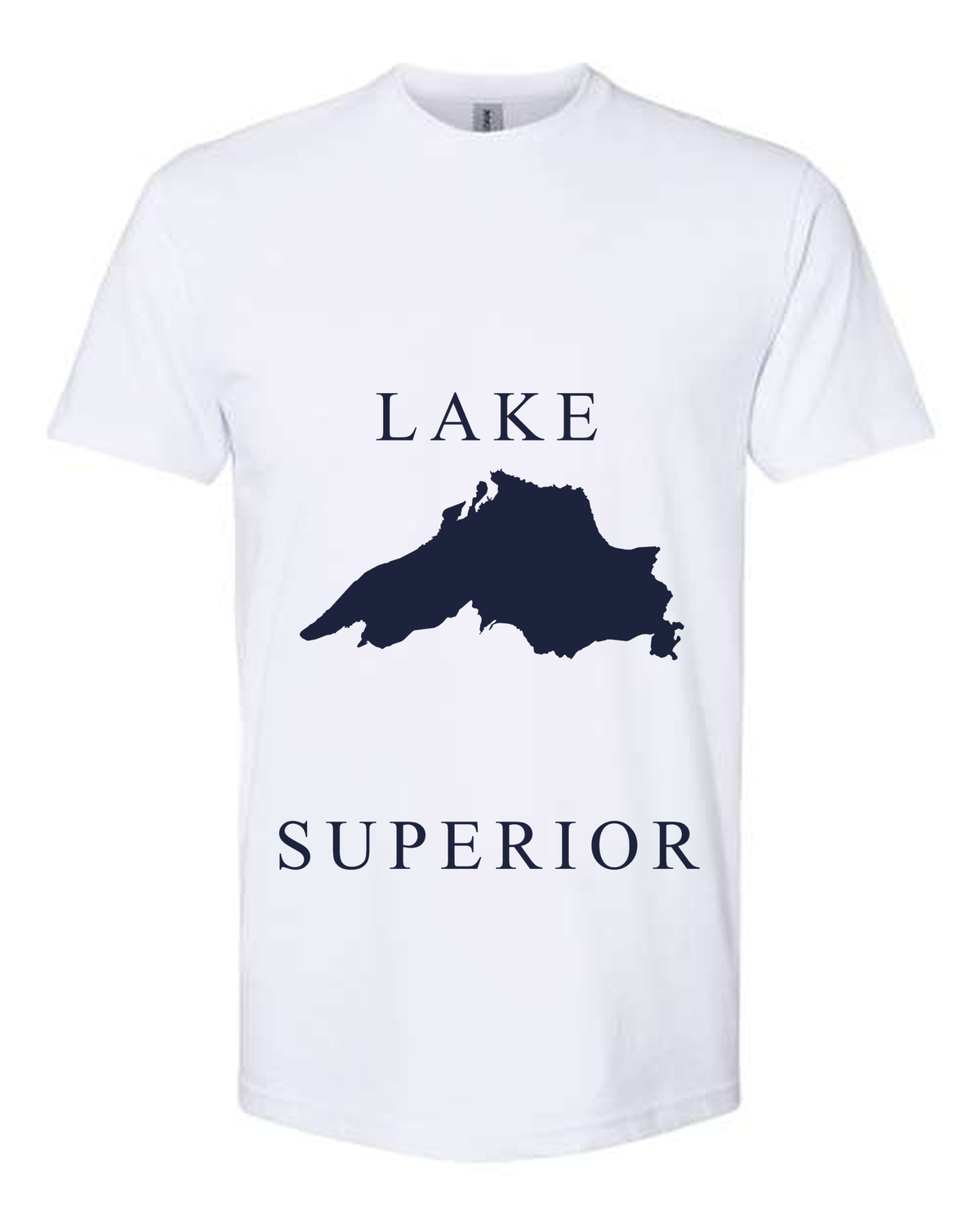 Lake Superior - Copperplate Sandwich T-Shirt, White