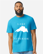 Lake Superior - Copperplate Sandwich T-Shirt, Caribbean Mist