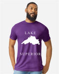Lake Superior - Copperplate Sandwich T-Shirt, Amethyst