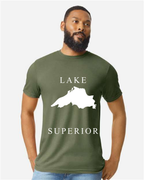 Lake Superior - Copperplate Sandwich T-Shirt, Cactus