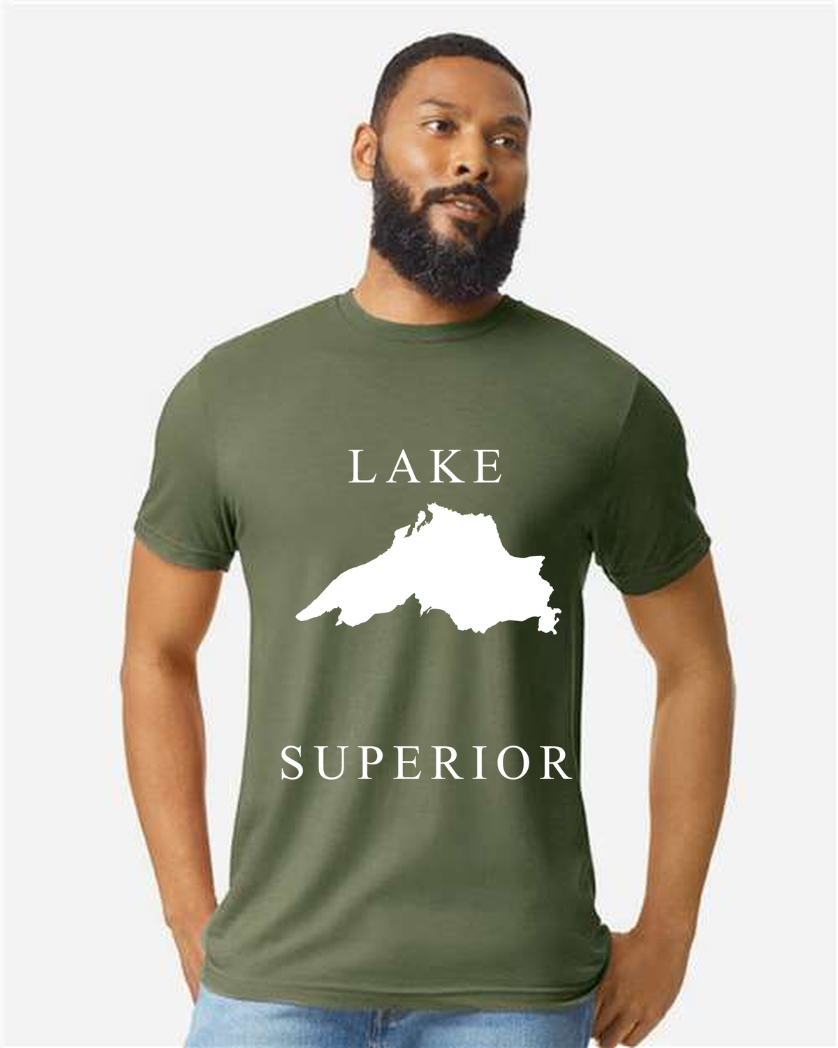 Lake Superior - Copperplate Sandwich T-Shirt, Cactus