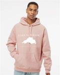 Lake Superior - Engraved Copperplate Hoodie, Dusty Pink