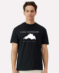 Lake Superior - Engraved Copperplate T-Shirt, Black