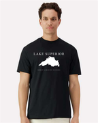 Lake Superior - Engraved Copperplate T-Shirt, Black
