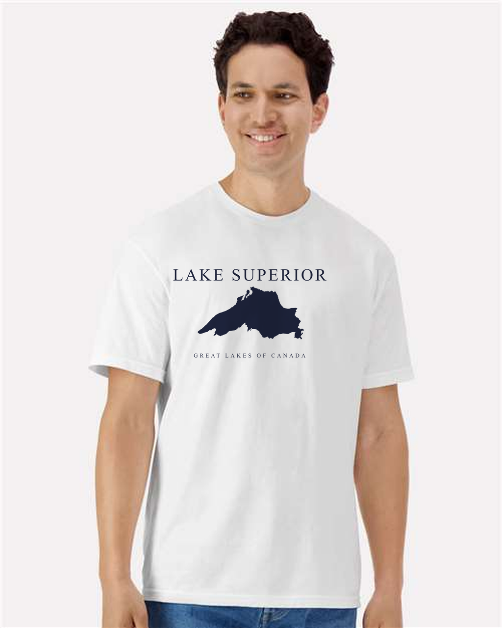 Lake Superior - Engraved Copperplate T-Shirt, White