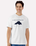 Lake Superior - Engraved Copperplate T-Shirt, White