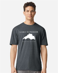 Lake Superior - Engraved Copperplate T-Shirt, Dark Heather