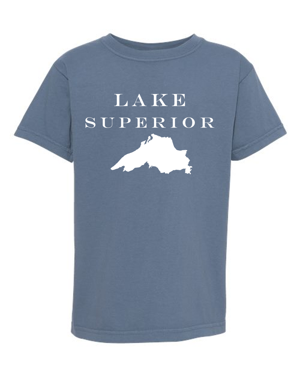 Lake Superior - Engravers Label T-Shirt, Blue Jean