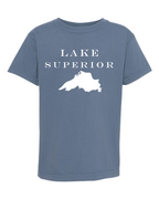 Lake Superior - Engravers Label T-Shirt, Blue Jean