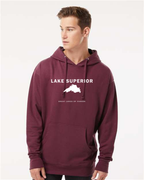 Lake Superior - Franklin Modern Hoodie, Maroon