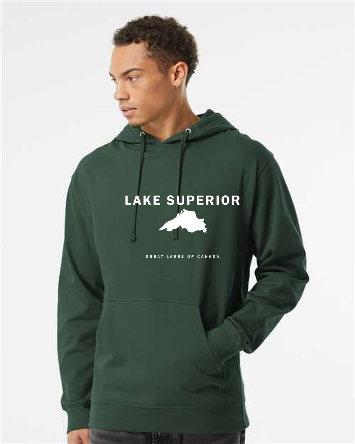 Lake Superior - Franklin Modern Hoodie, Alpine Green