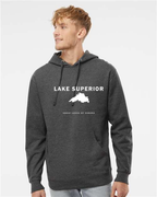 Lake Superior - Franklin Modern Hoodie, Charcoal Heather