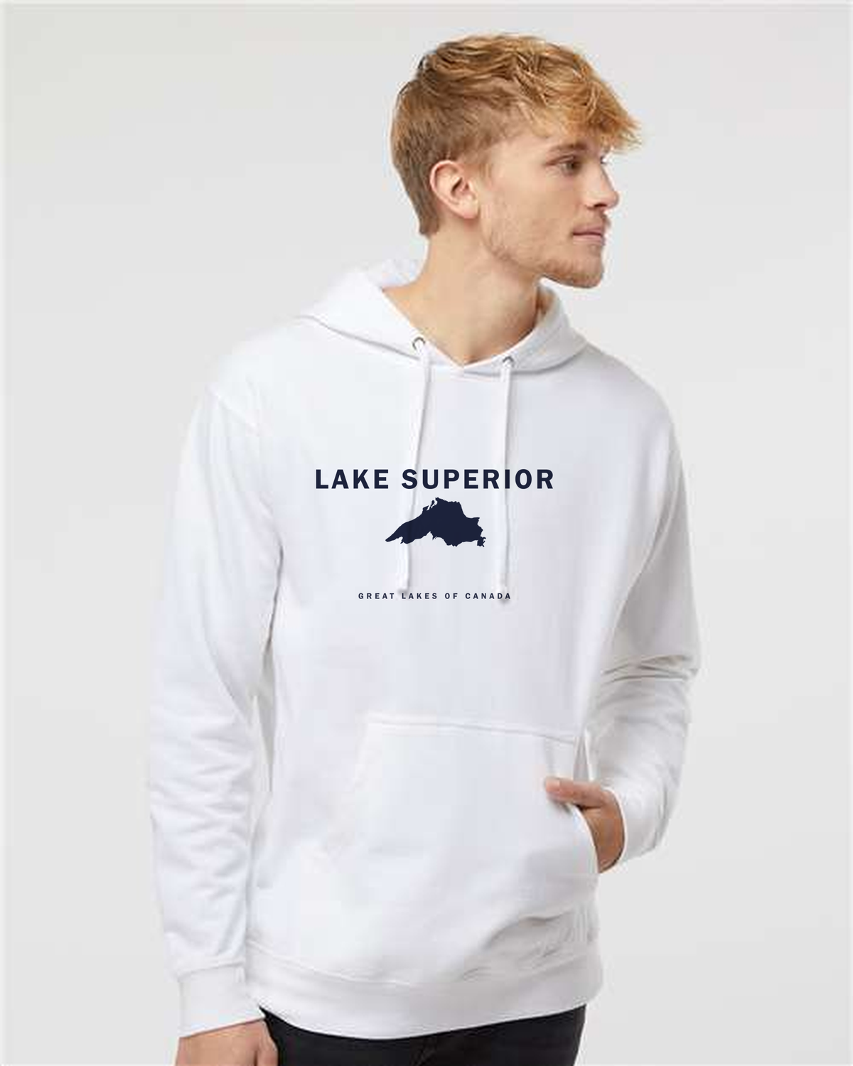 Lake Superior - Franklin Modern Hoodie, White