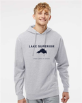 Lake Superior - Franklin Modern Hoodie, Grey Heather