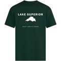 Lake Superior - Franklin Modern T-Shirt, Forest Green