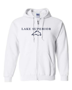 Lake Superior - Garamond Fashion Hoodie, White