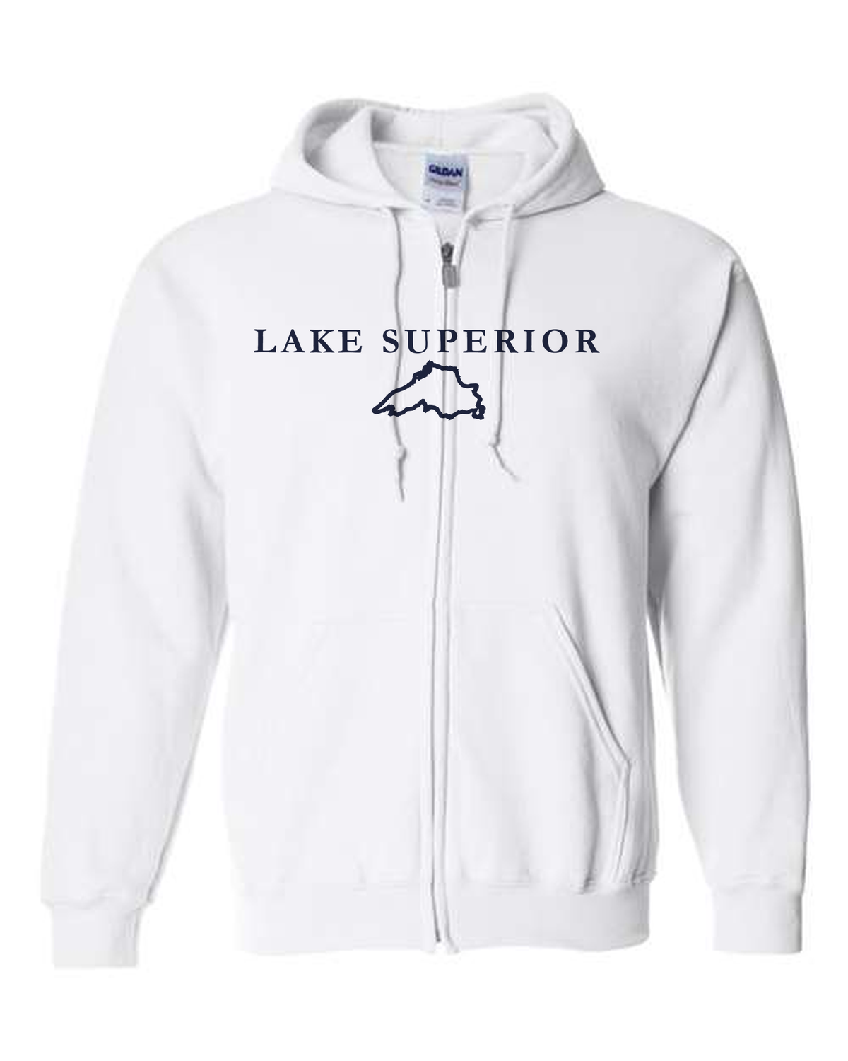 Lake Superior - Garamond Fashion Hoodie, White