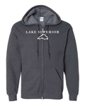 Lake Superior - Garamond Fashion Hoodie, Dark Heather