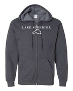 Lake Superior - Garamond Fashion Hoodie, Dark Heather