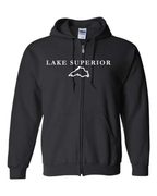 Lake Superior - Garamond Fashion Hoodie, Black